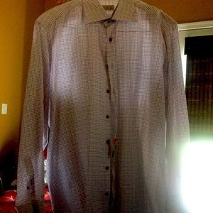 Robert grahamWhitew/beige&blue pinstripes Sz 18/45